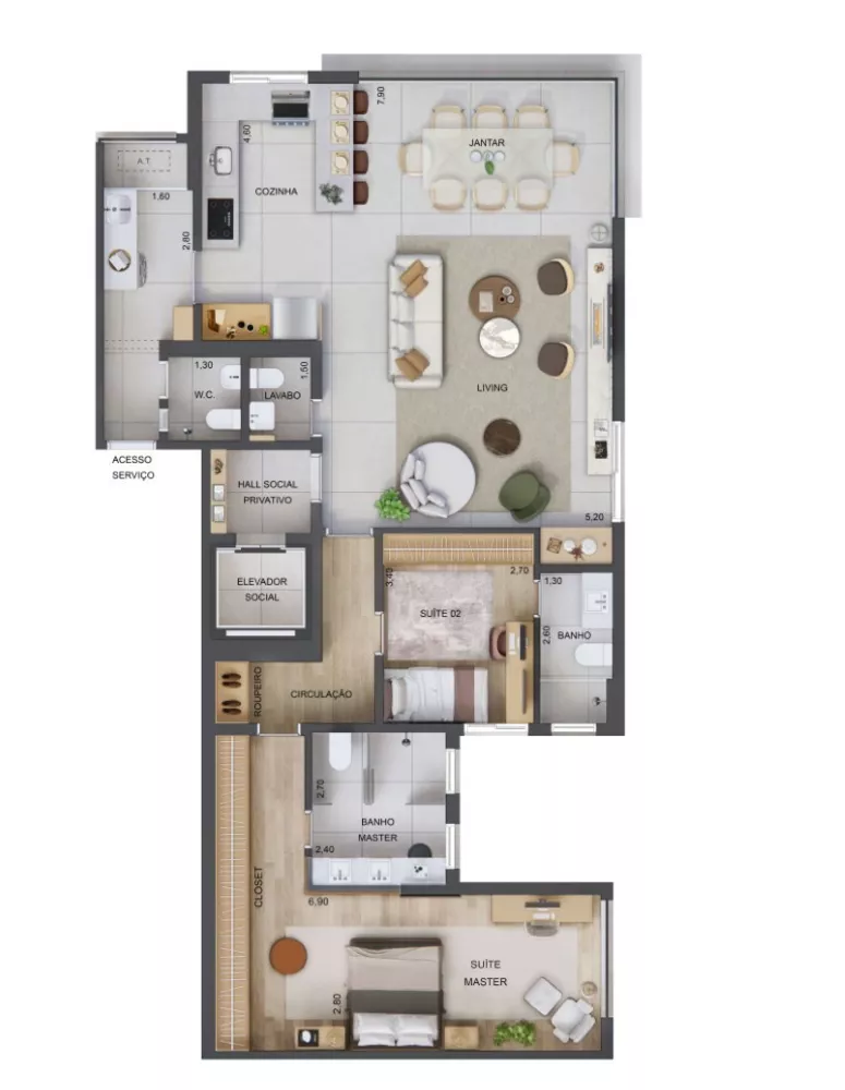 Apartamento, 3 quartos, 96 m² - Foto 8