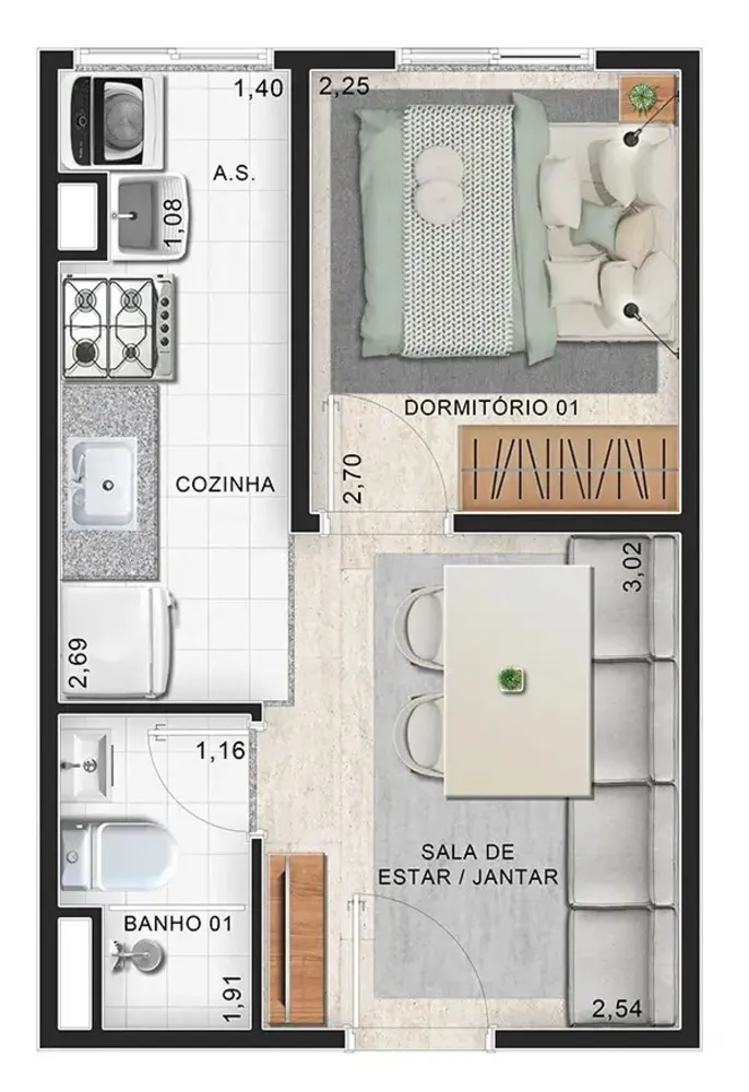 Casa, 2 quartos, 74 m² - Foto 1