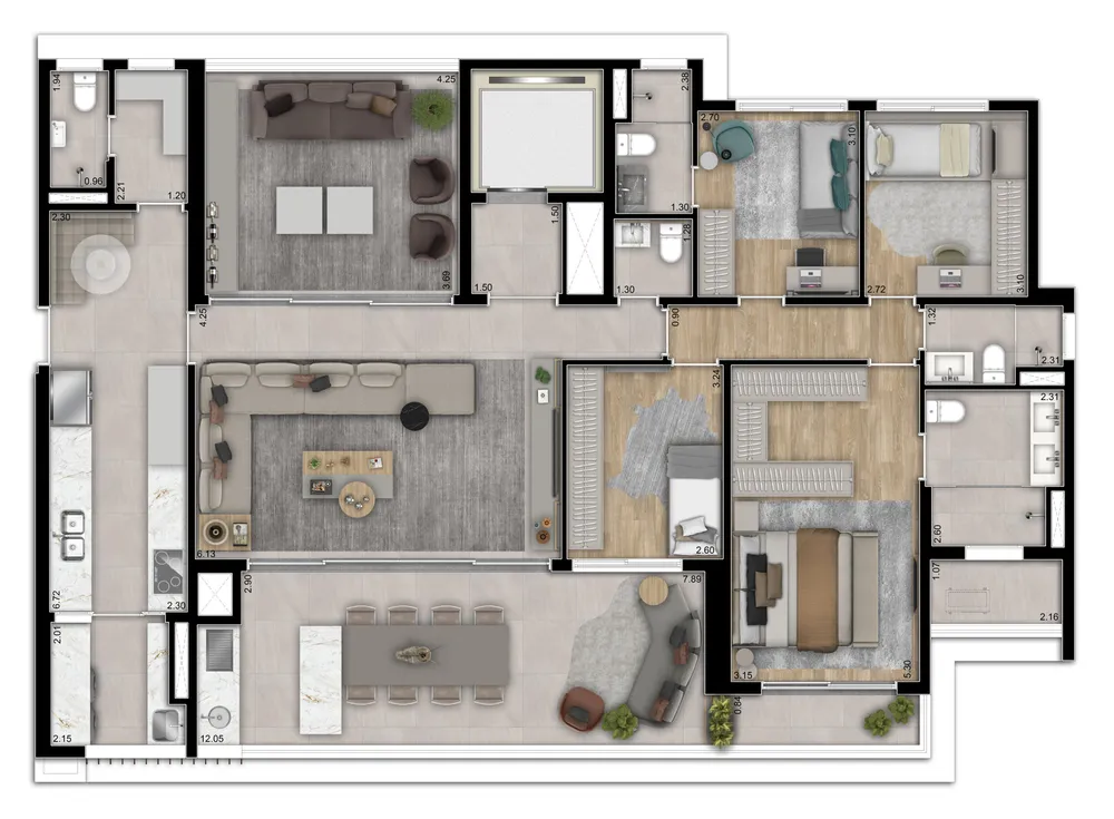 Apartamento, 4 quartos, 187 m² - Foto 5