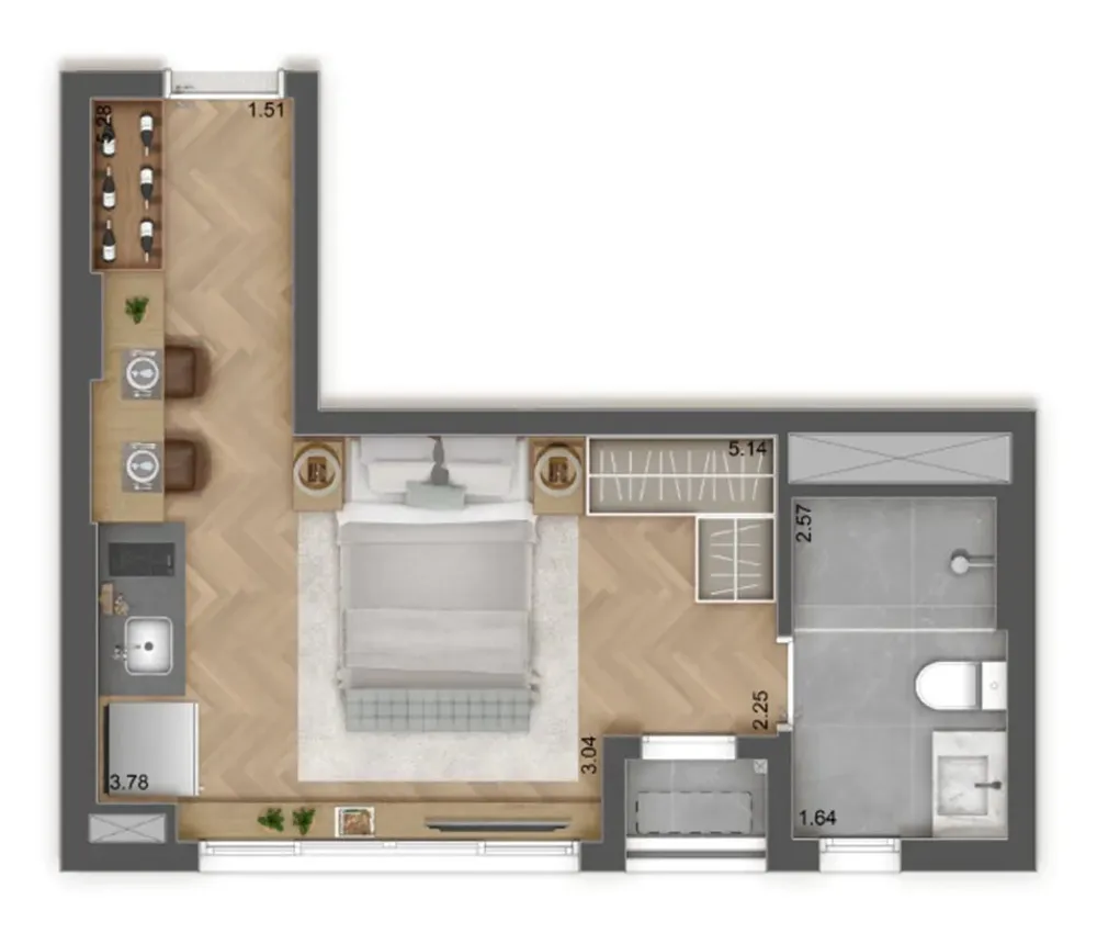 Apartamento, 1 quarto, 38 m² - Foto 4