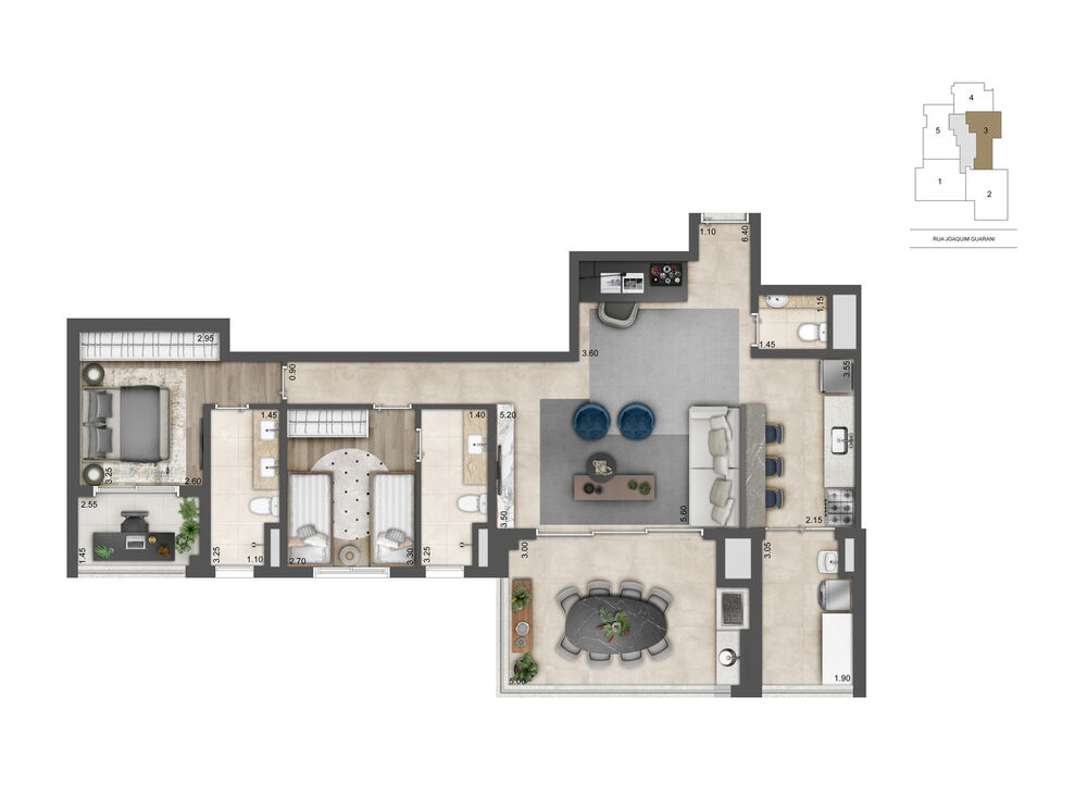 Apartamento, 3 quartos, 136 m² - Foto 3