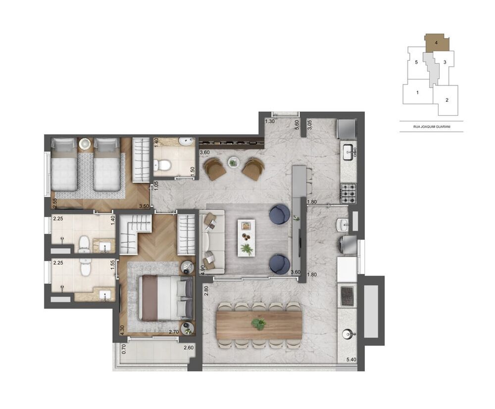 Apartamento, 3 quartos, 136 m² - Foto 1