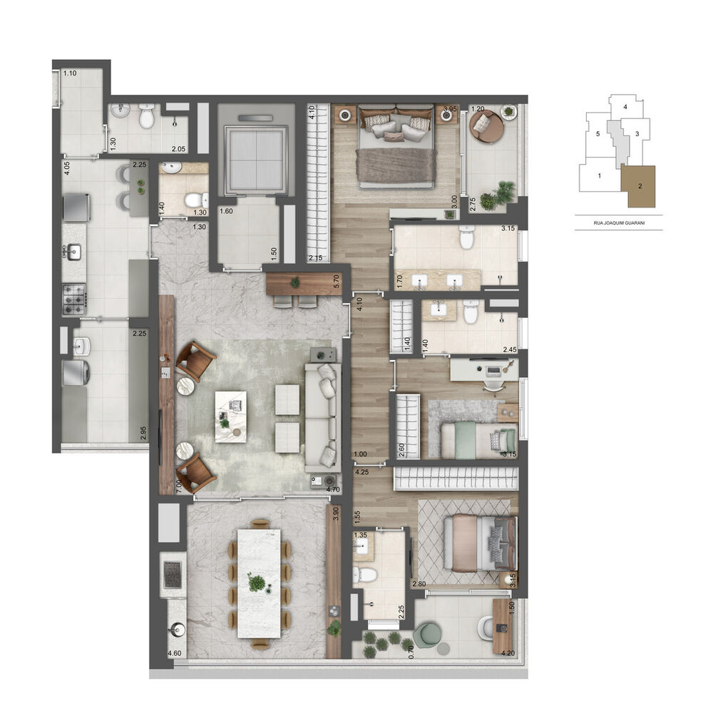 Apartamento, 3 quartos, 136 m² - Foto 6