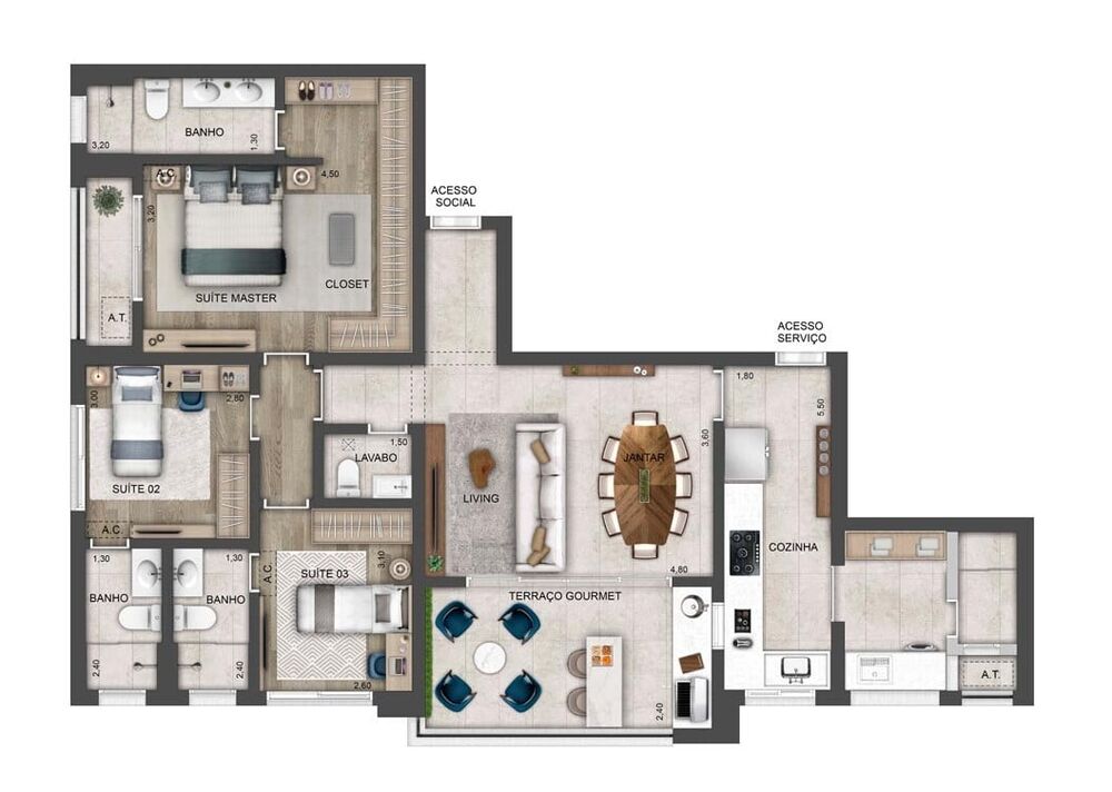 Apartamento à venda com 2 quartos, 80m² - Foto 5