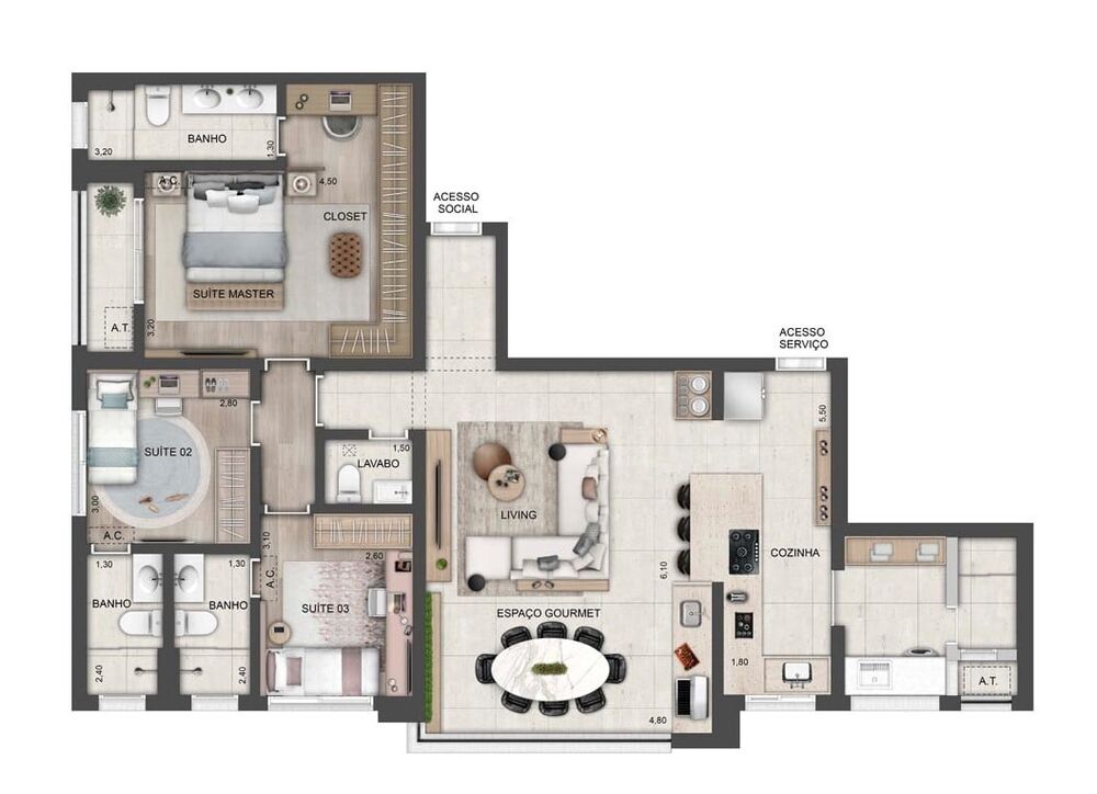Apartamento à venda com 2 quartos, 80m² - Foto 6