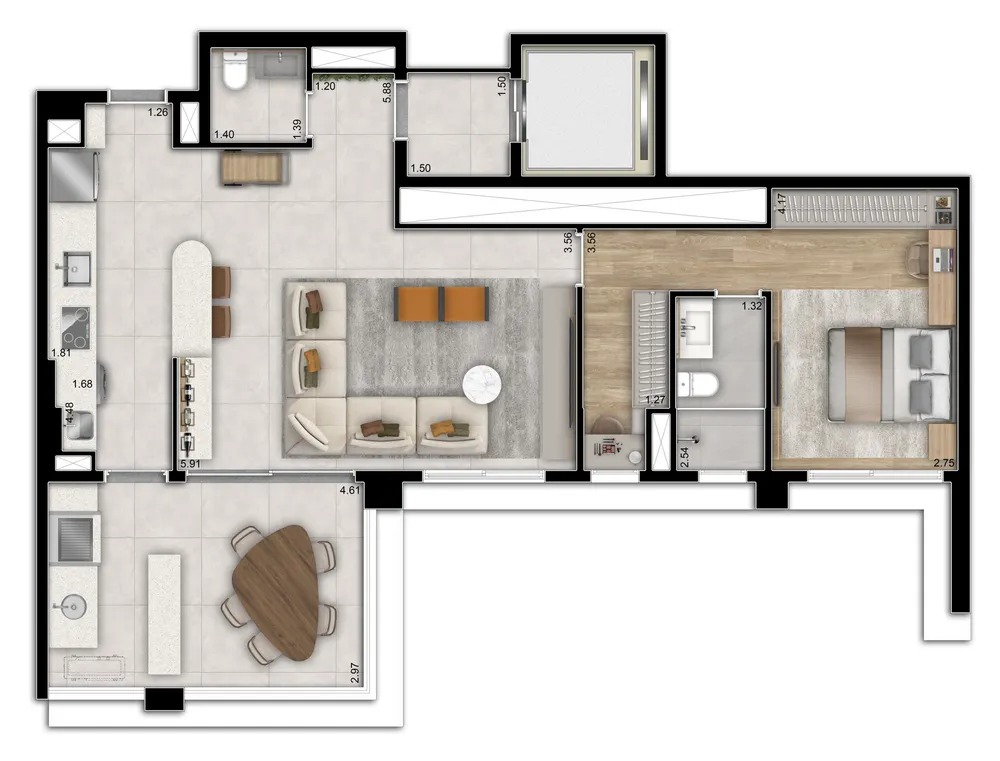 Apartamento, 3 quartos, 143 m² - Foto 3