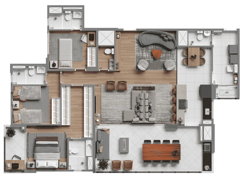 Apartamento, 4 quartos, 141 m² - Foto 7
