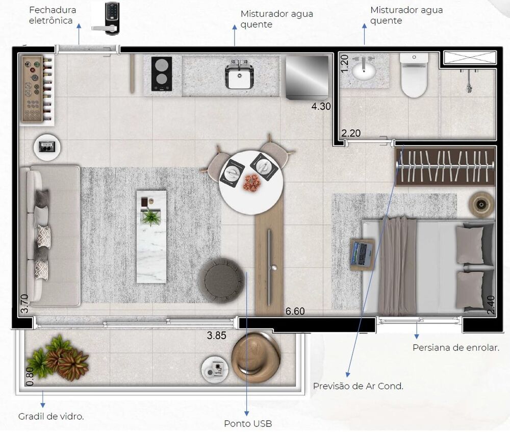 Apartamento, 1 quarto, 31 m² - Foto 5