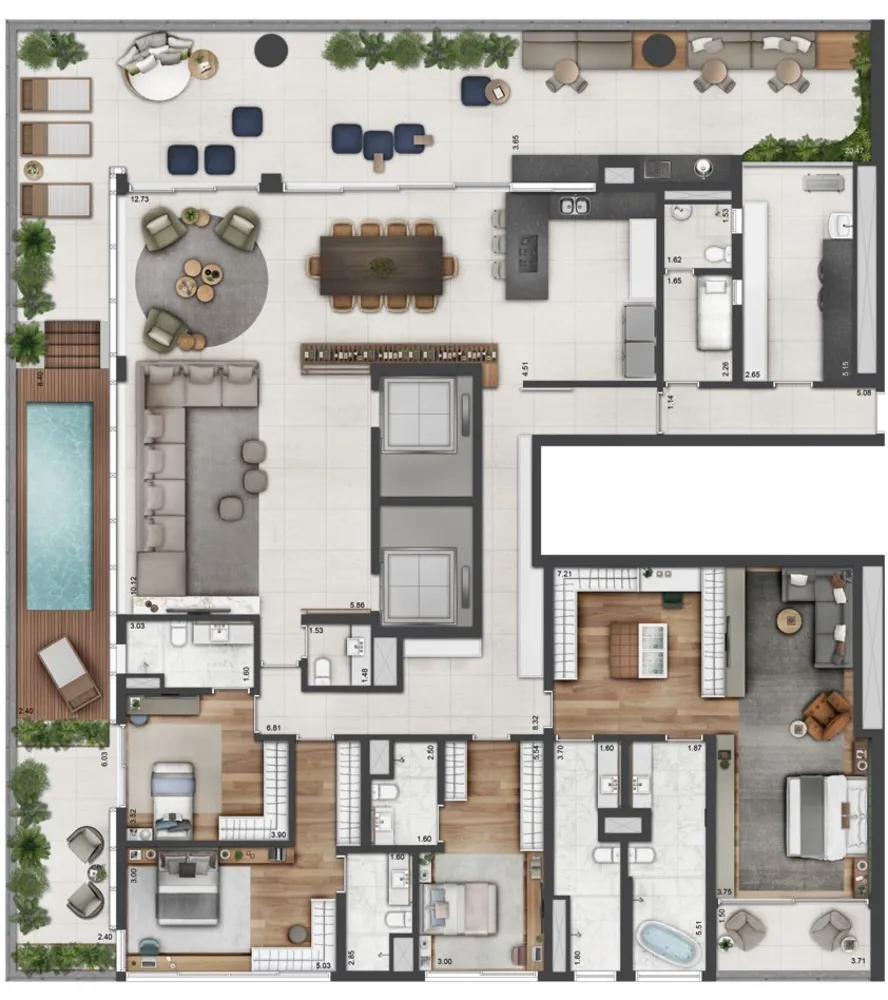 Apartamento, 3 quartos, 218 m² - Foto 3