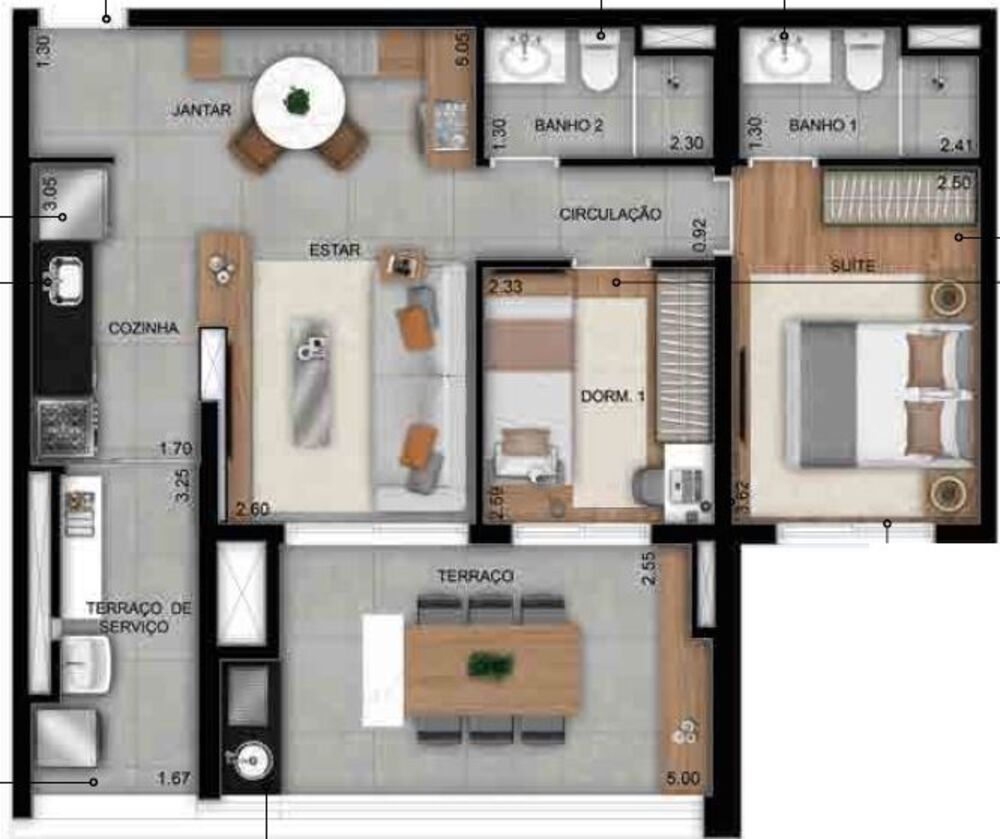Apartamento, 3 quartos, 120 m² - Foto 2