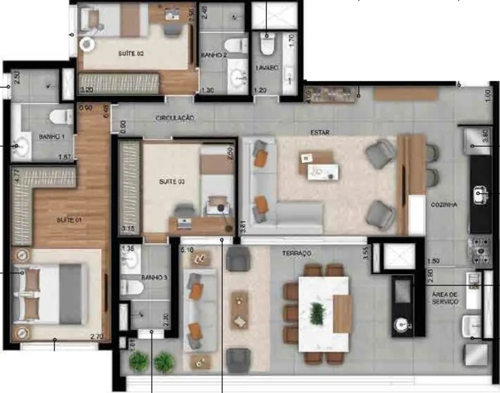 Apartamento, 3 quartos, 120 m² - Foto 9