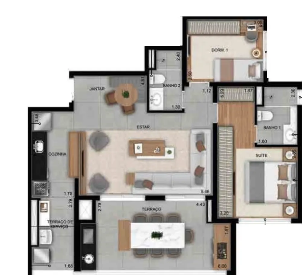 Apartamento, 3 quartos, 120 m² - Foto 7