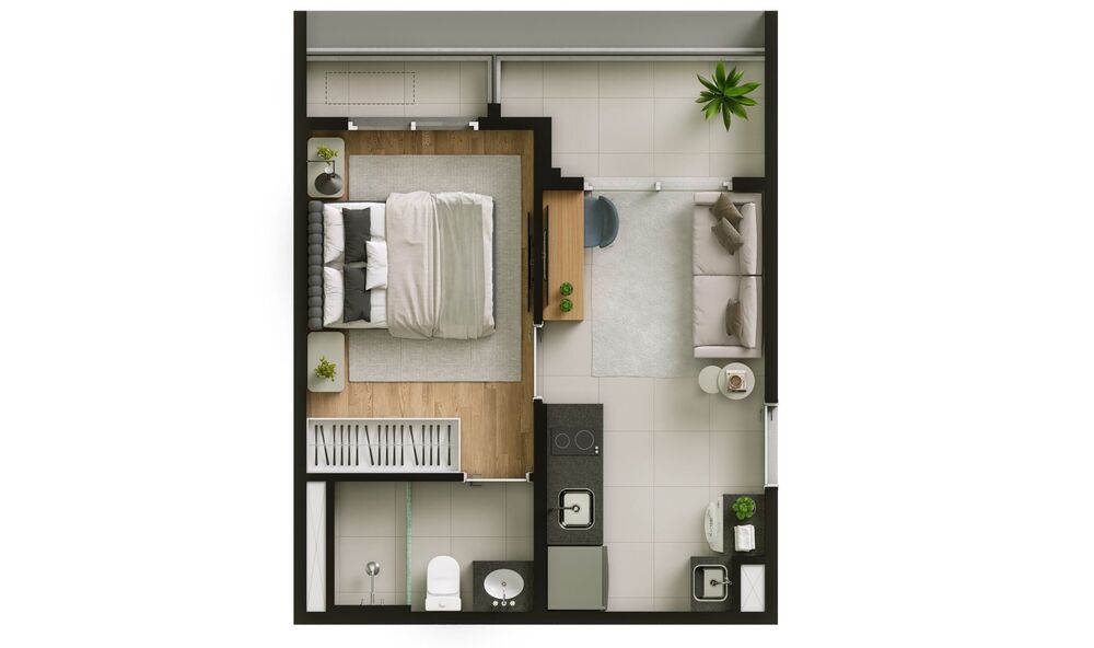 Casa, 1 quarto, 37 m² - Foto 11