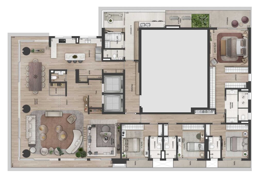 Apartamento, 4 quartos, 368 m² - Foto 3