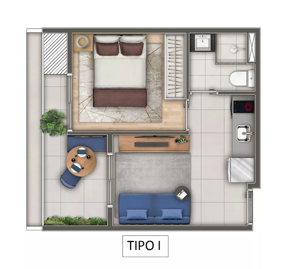 Apartamento, 1 quarto, 25 m² - Foto 4