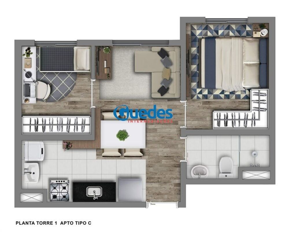 Apartamento, 2 quartos, 34 m² - Foto 12