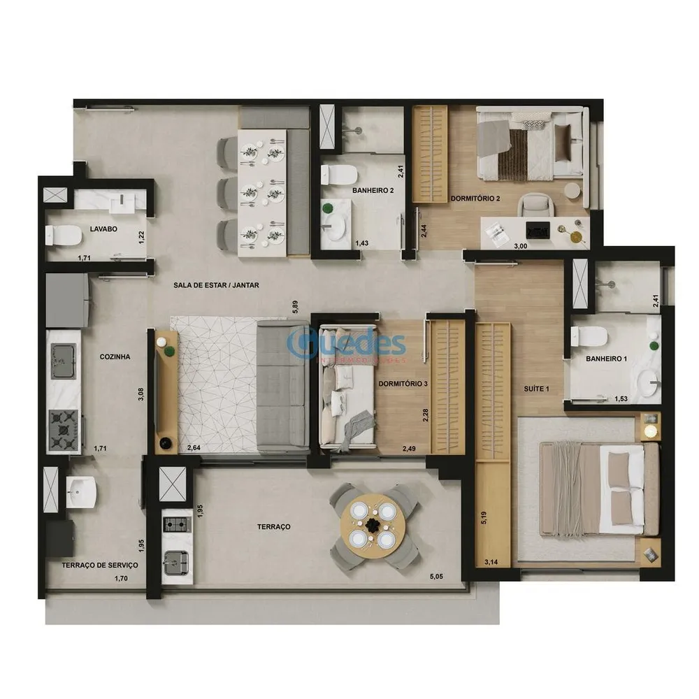 Apartamento, 3 quartos, 59 m² - Foto 12