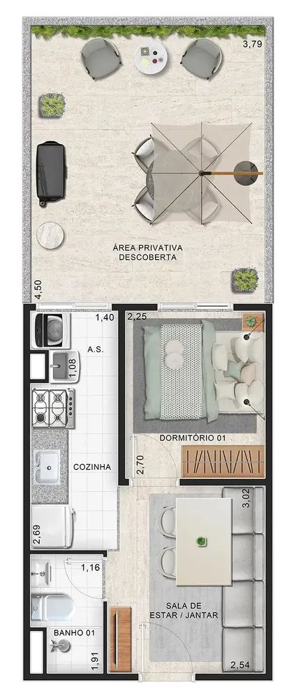 Apartamento, 1 quarto, 24 m² - Foto 15
