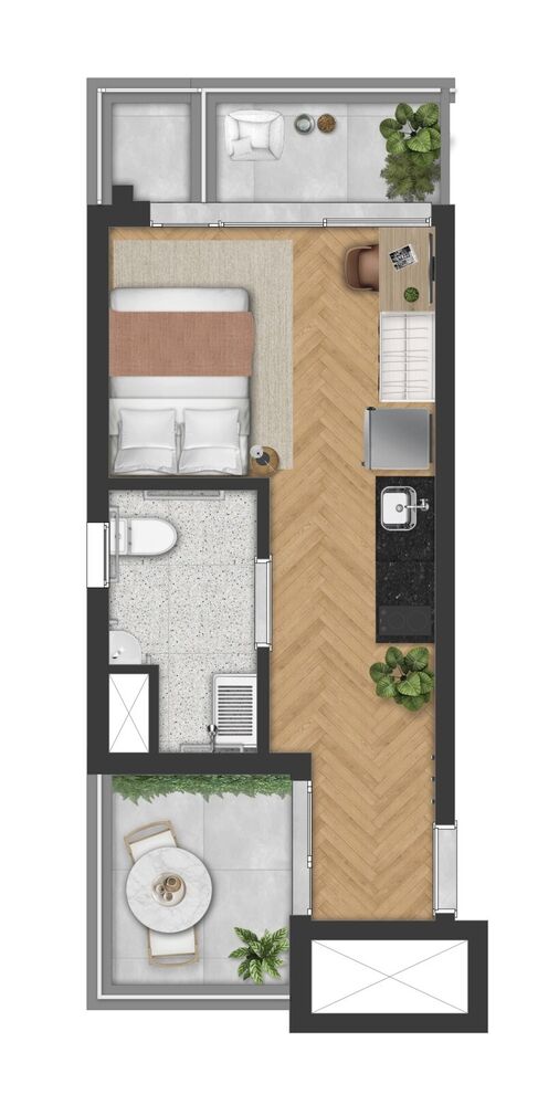 Apartamento, 1 quarto, 20 m² - Foto 12