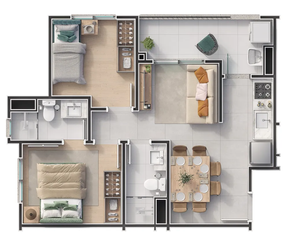 Casa, 1 quarto, 32 m² - Foto 2