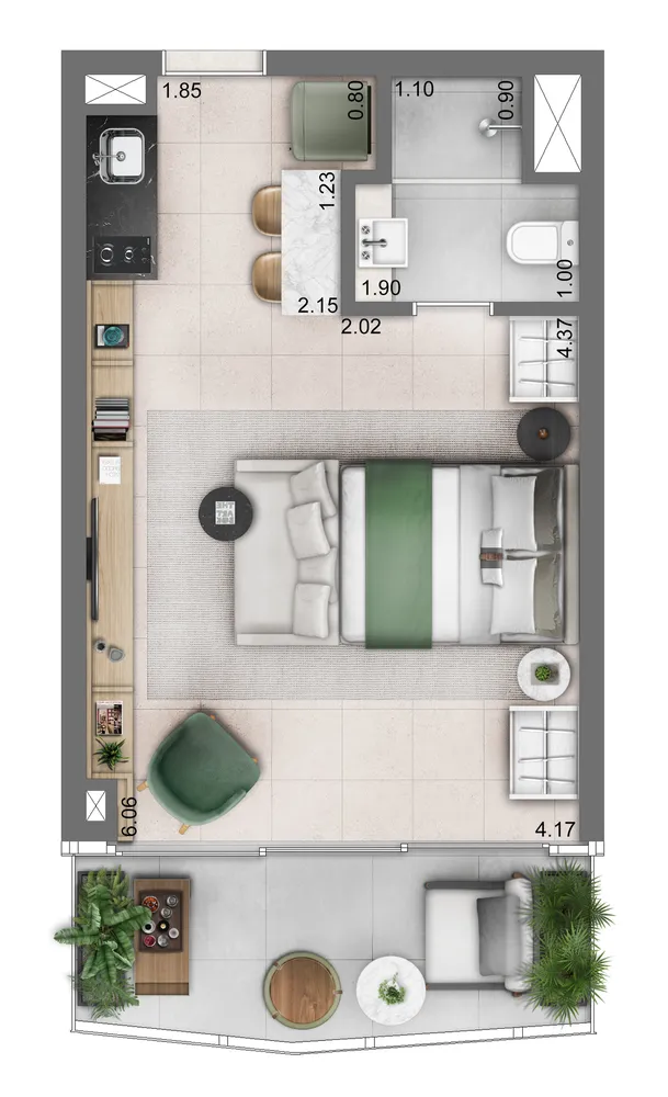 Apartamento, 1 quarto, 38 m² - Foto 4