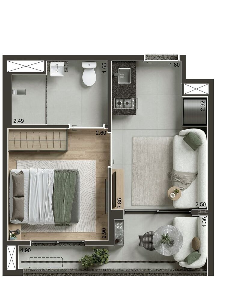 Casa, 1 quarto, 42 m² - Foto 5