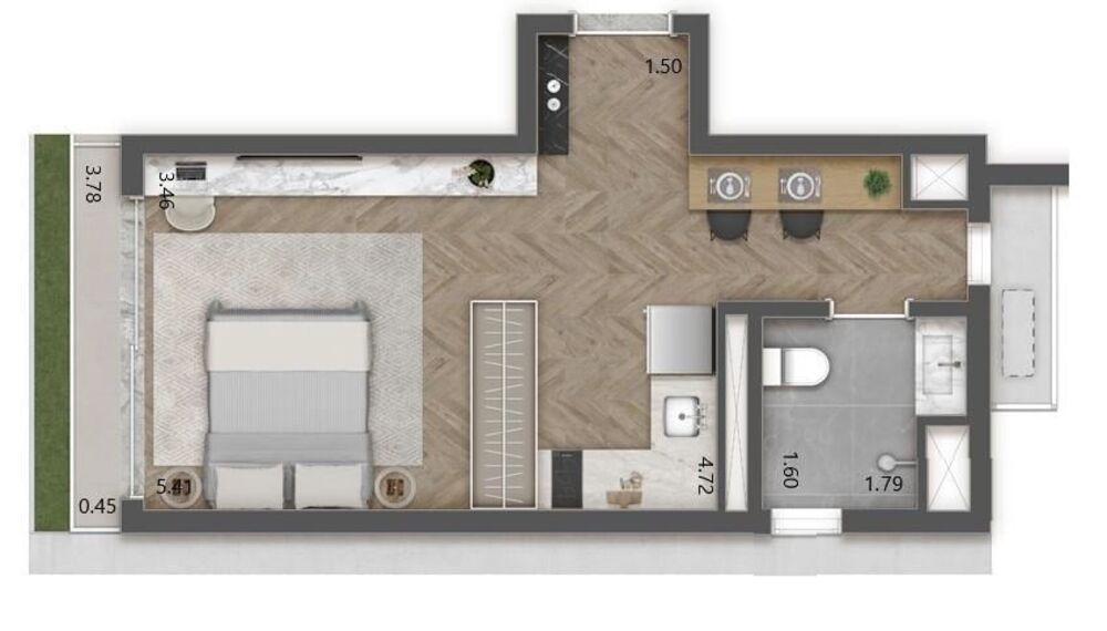 Apartamento, 1 quarto, 26 m² - Foto 2