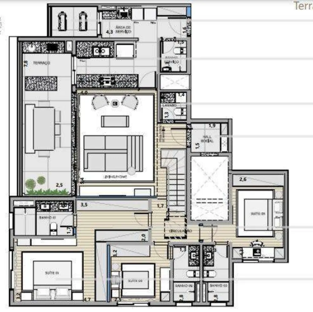 Cobertura, 3 quartos, 305 m² - Foto 2