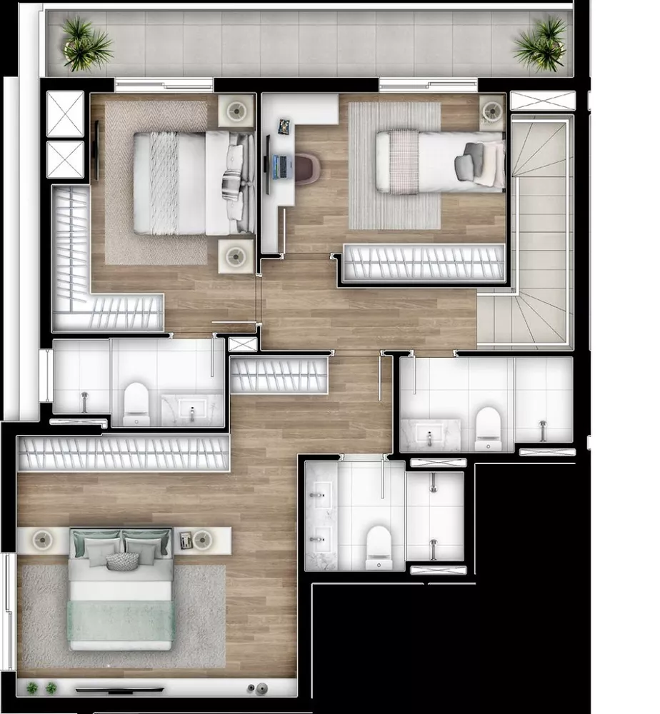 Apartamento à venda com 2 quartos, 135m² - Foto 1