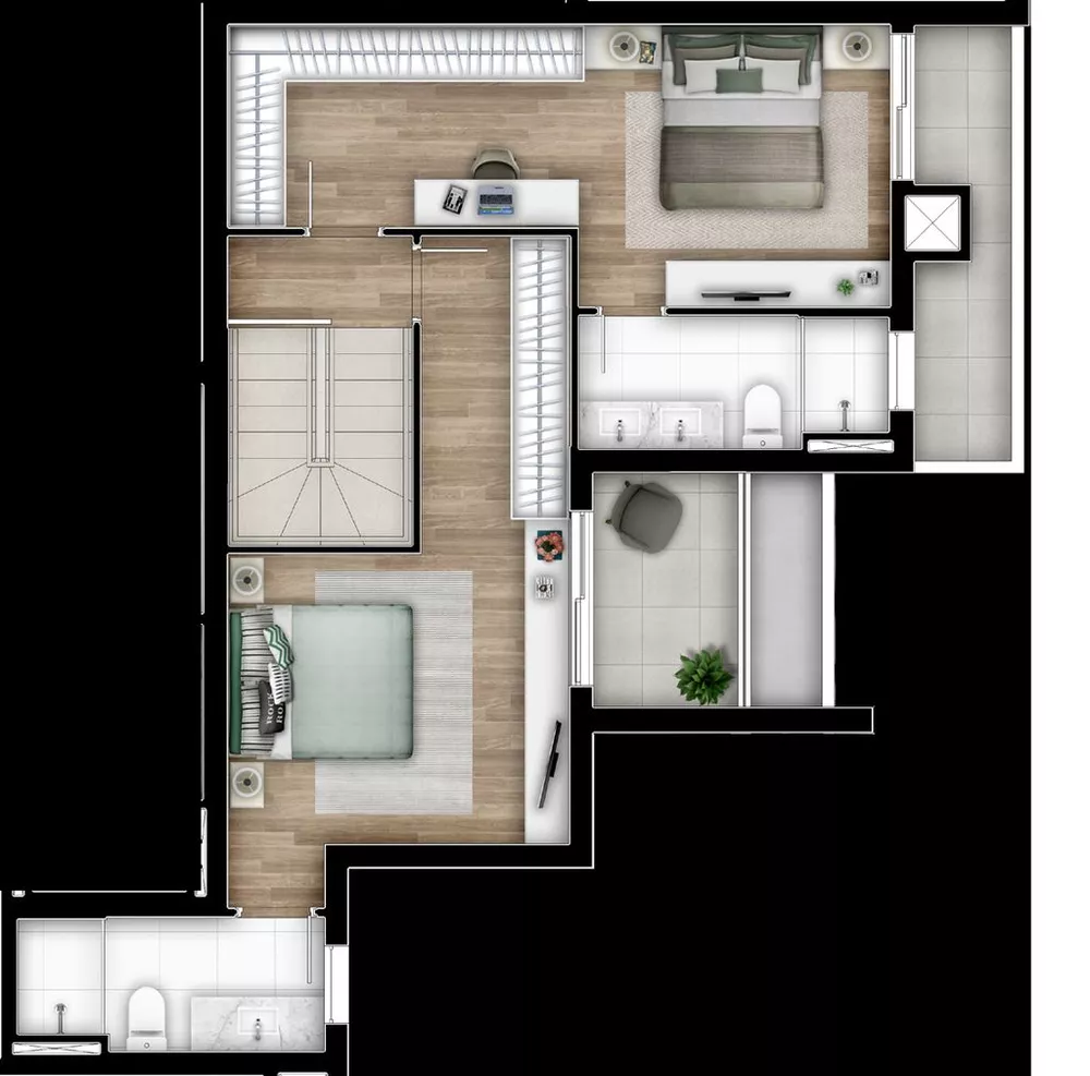 Apartamento à venda com 2 quartos, 135m² - Foto 3