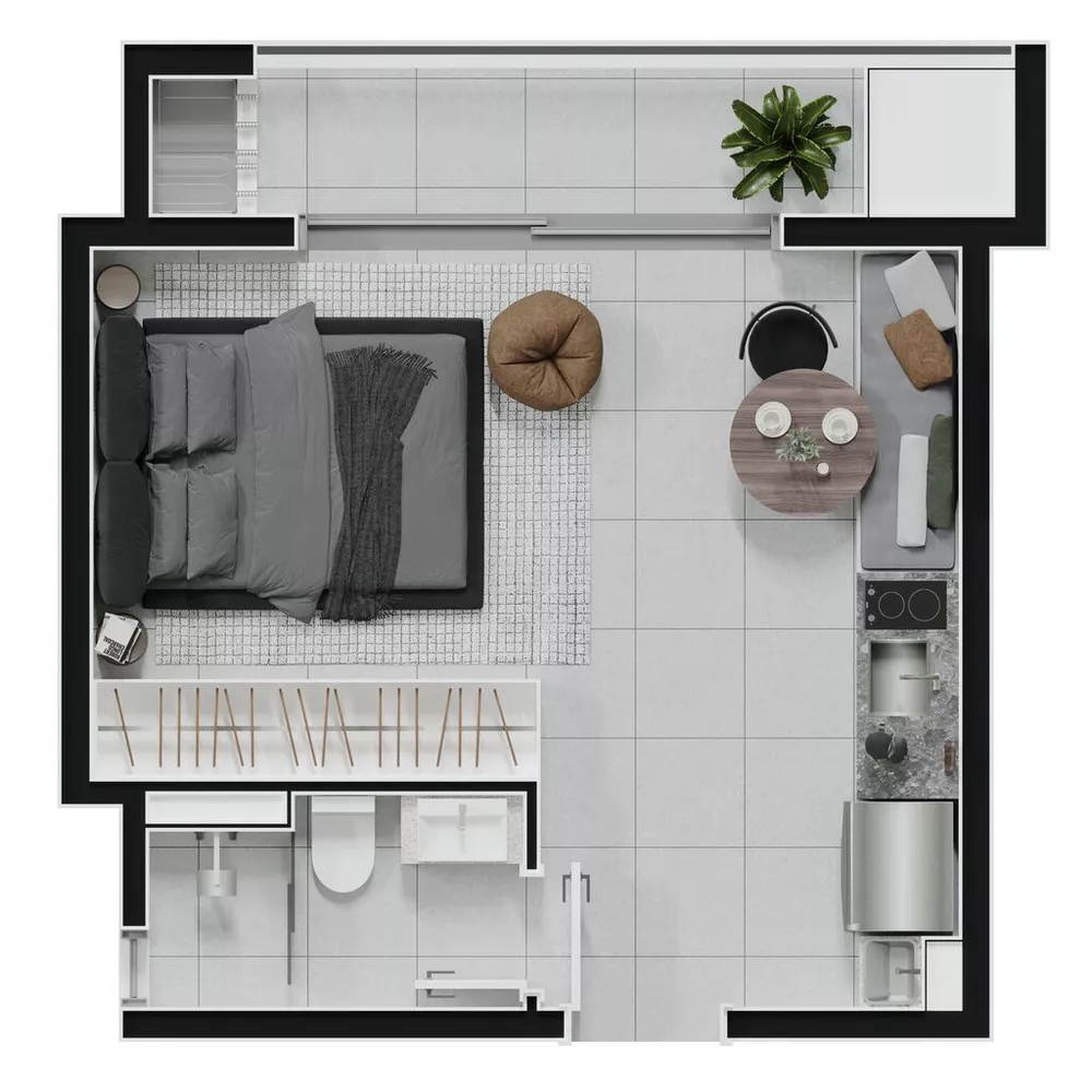 Apartamento à venda com 2 quartos, 48m² - Foto 3