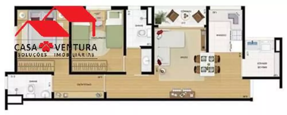 Apartamento à venda com 2 quartos, 54m² - Foto 7