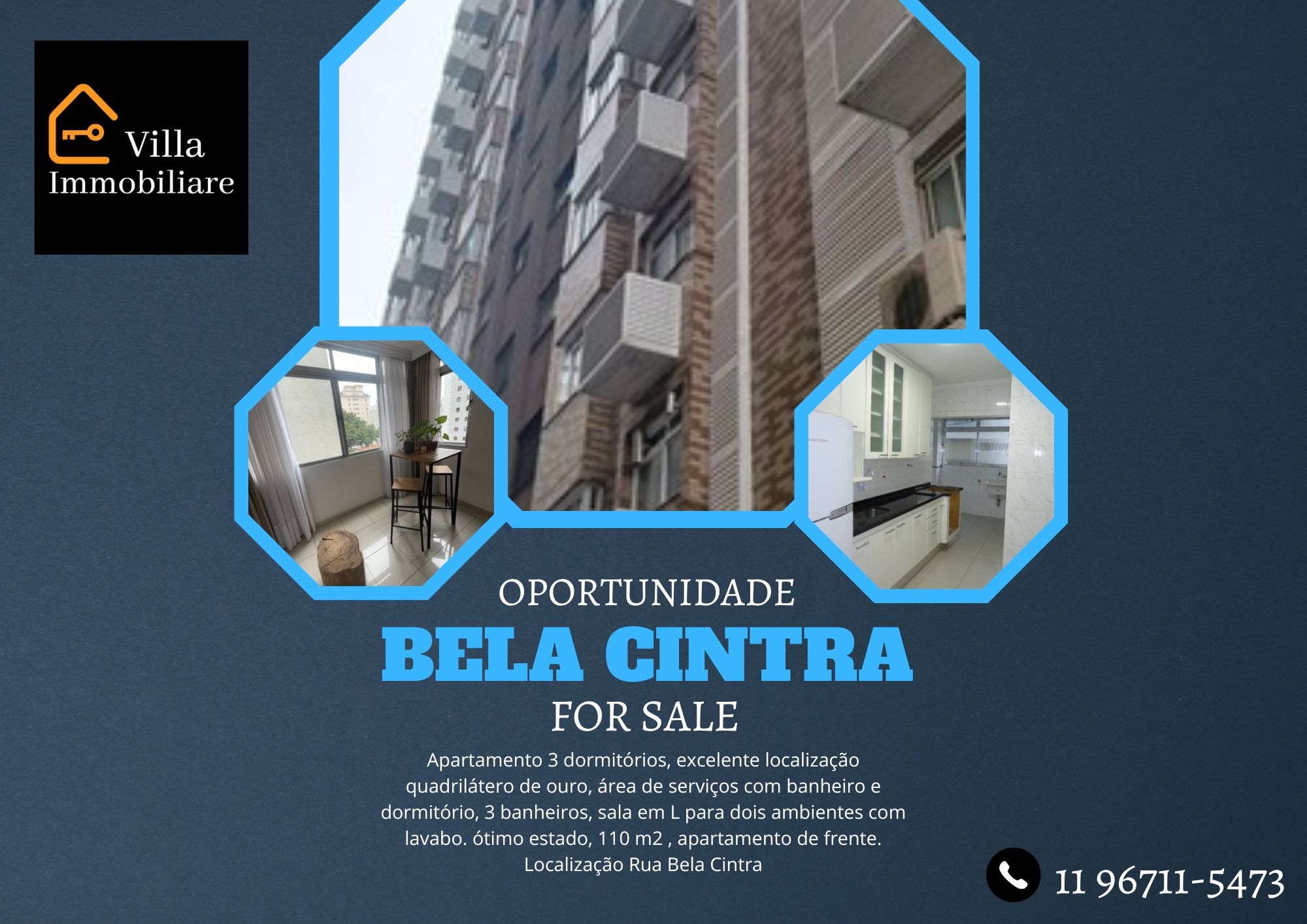 Apartamento à venda com 3 quartos, 110m² - Foto 1