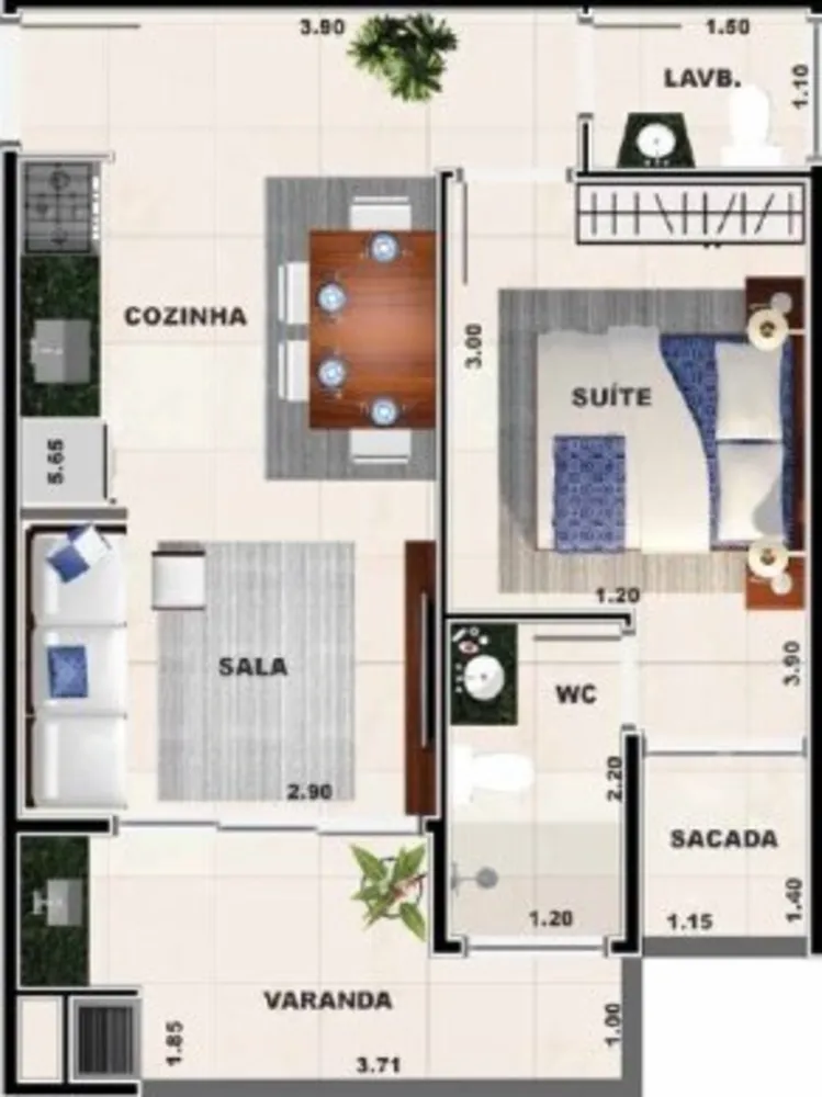Apartamento, 1 quarto, 70 m² - Foto 7