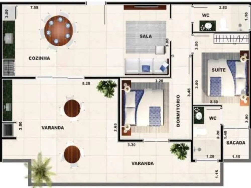 Apartamento, 1 quarto, 70 m² - Foto 6
