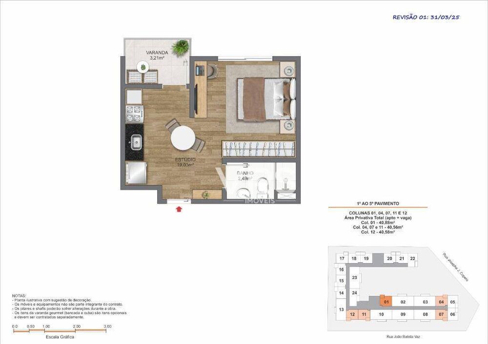Apartamento, 1 quarto, 28 m² - Foto 2