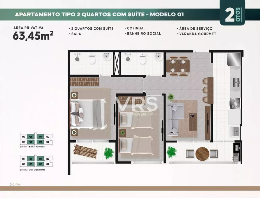 Apartamento, 2 quartos, 63 m² - Foto 33