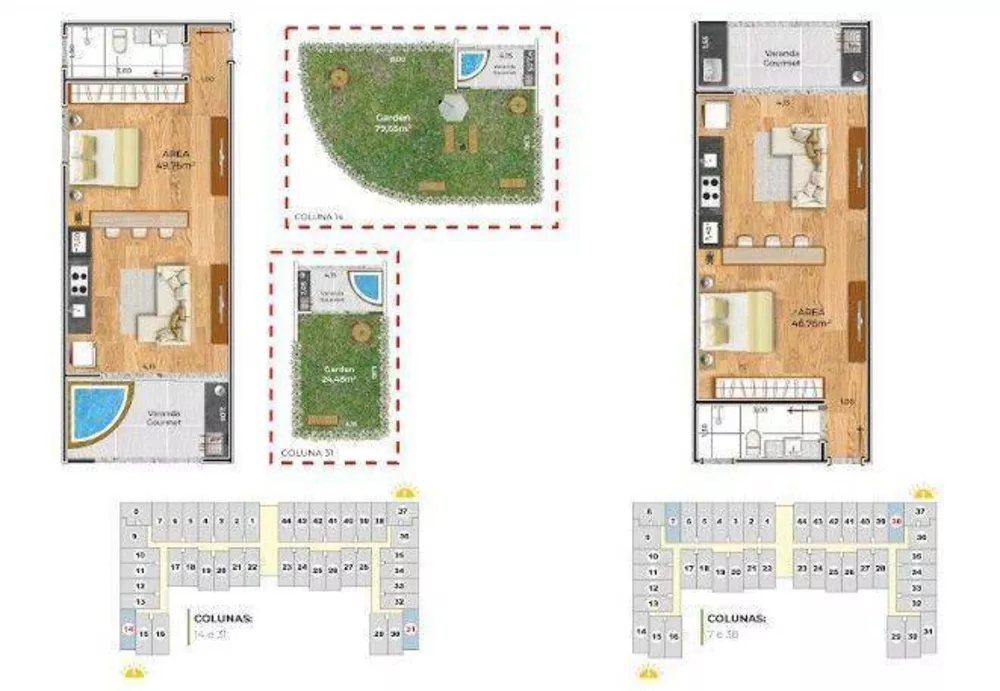 Apartamento, 1 quarto, 46 m² - Foto 12