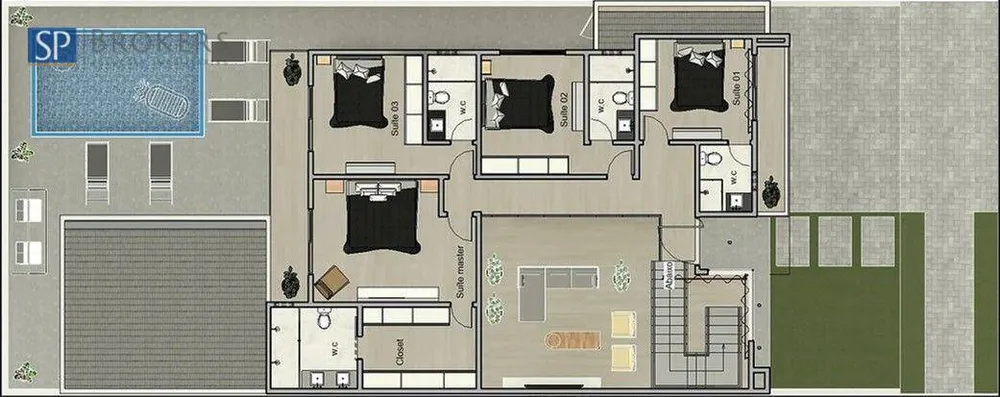 Casa de Condomínio, 4 quartos - Foto 3