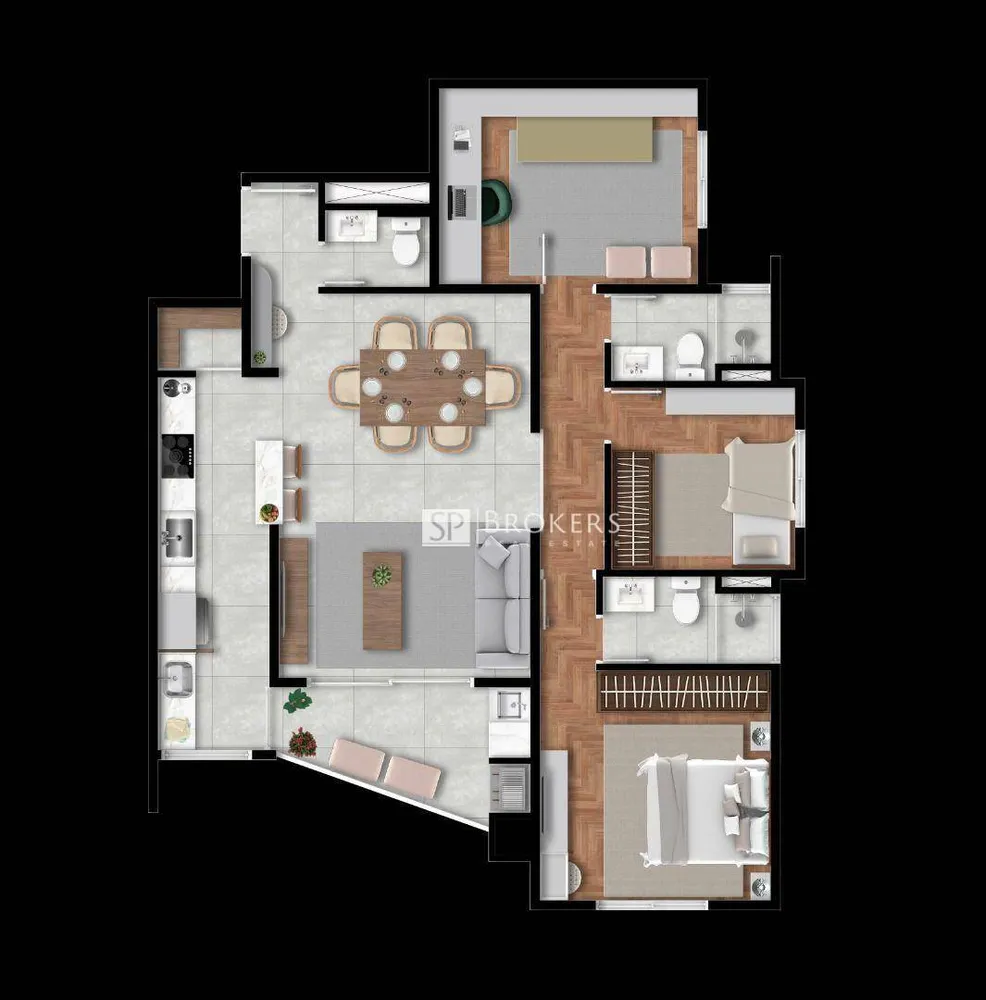 Apartamento, 3 quartos, 88 m² - Foto 3