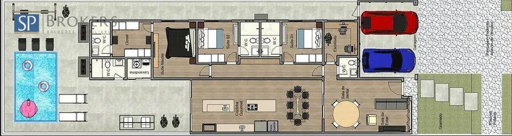 Casa de Condomínio, 3 quartos - Foto 2