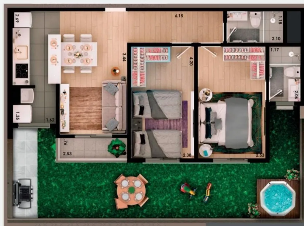 Apartamento, 2 quartos, 94 m² - Foto 1