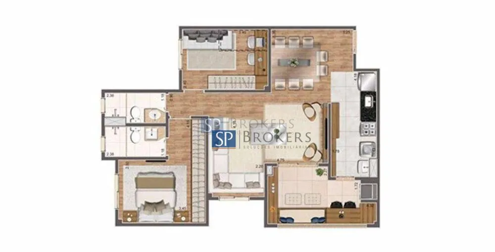 Apartamento, 2 quartos, 64 m² - Foto 3