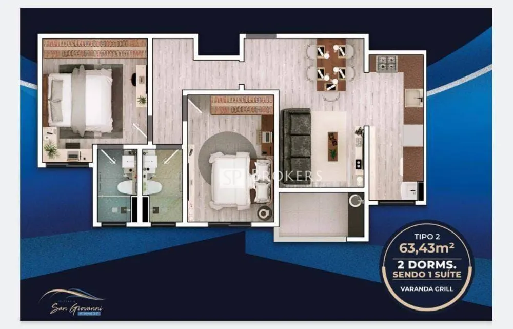 Apartamento, 2 quartos, 63 m² - Foto 4