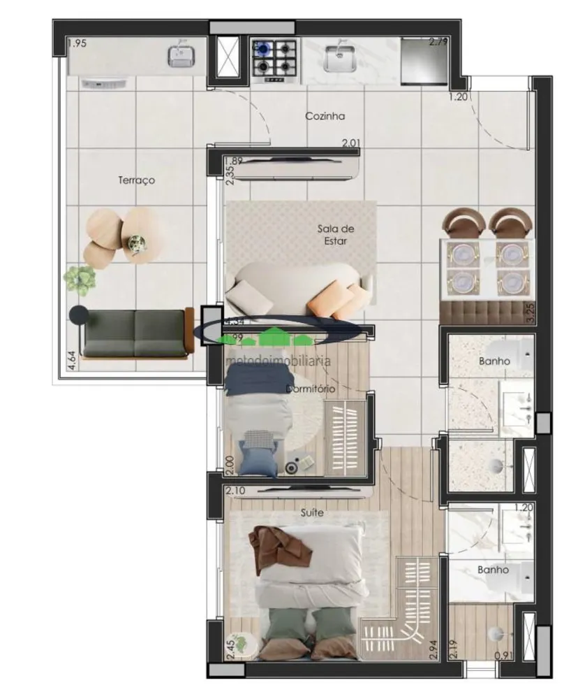 Apartamento, 2 quartos, 51 m² - Foto 7