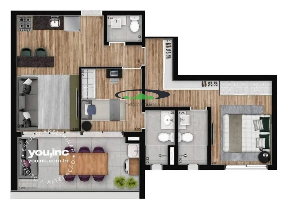 Apartamento, 2 quartos, 68 m² - Foto 12