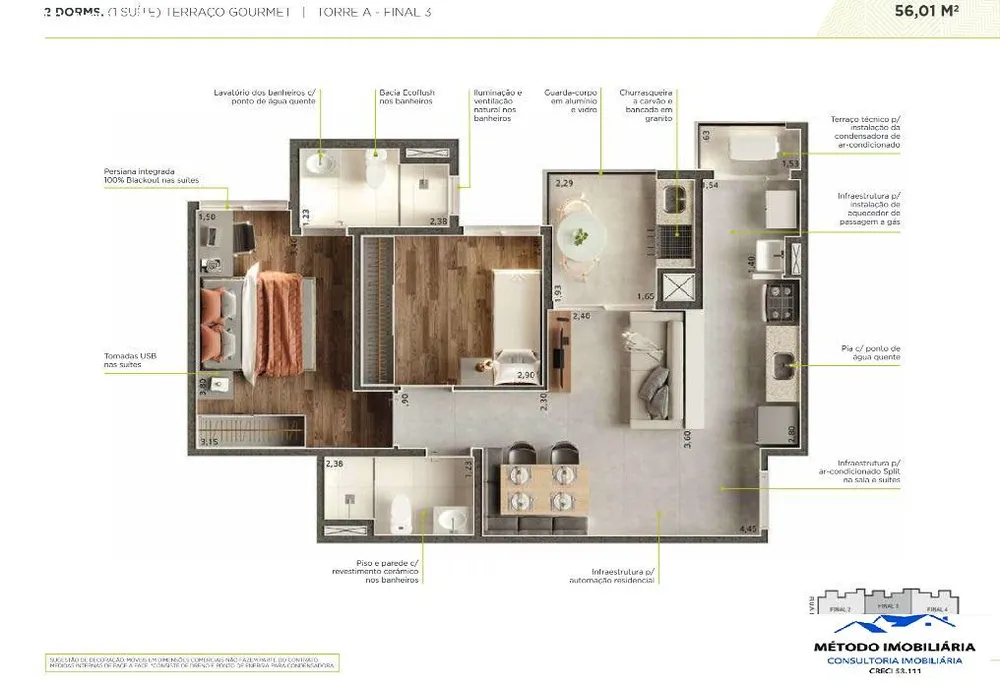 Apartamento, 2 quartos, 58 m² - Foto 12
