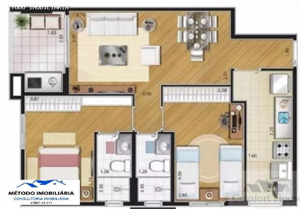 Apartamento, 2 quartos, 67 m² - Foto 6