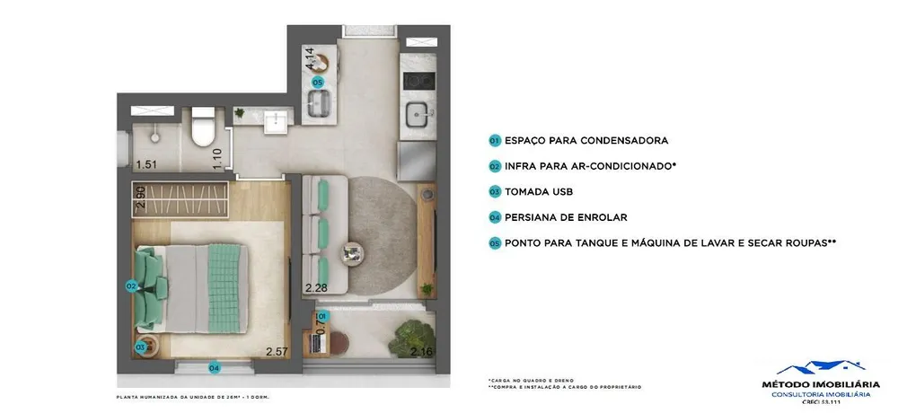 Apartamento, 1 quarto, 26 m² - Foto 11