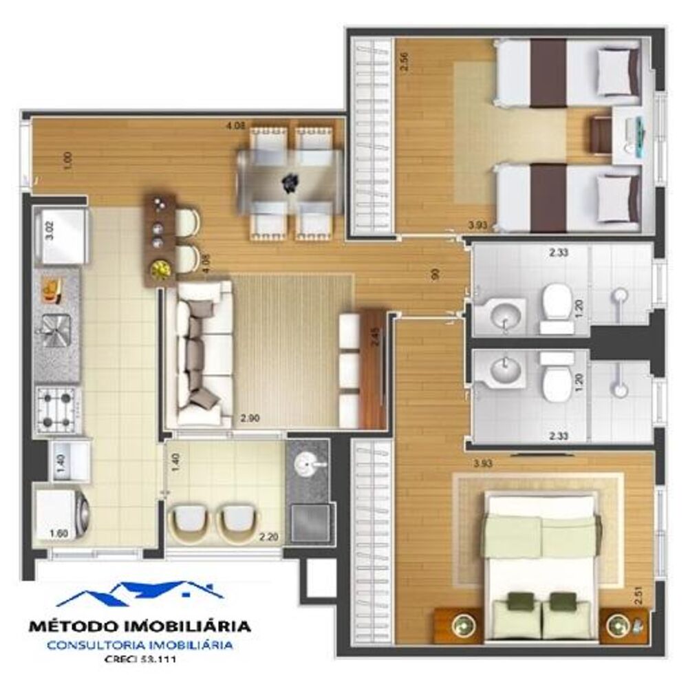 Apartamento, 2 quartos, 60 m² - Foto 3